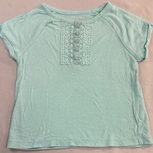 OshKosh B'gosh - 3T - Light Blue Lace Accent Tee/T-shirt